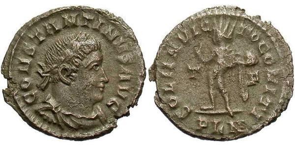  AE3 / 1 Фолліс Римська імперія (27BC-395) Бронза Костянтин I (272 - 337)