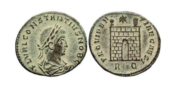  AE3 / 1 Фолліс Римська імперія (27BC-395) Бронза Констанцій II (317 - 361)