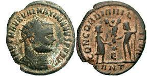  AE_ Imperio romano (27BC-395) Bronce Maximiano (250-310)