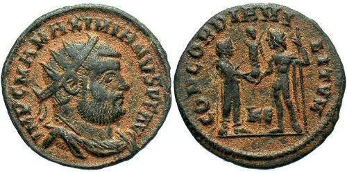  AE_ Imperio romano (27BC-395) Bronce Maximiano (250-310)