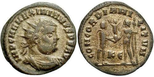  AE_ Imperio romano (27BC-395) Bronce Maximiano (250-310)