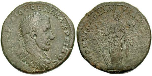  AE_ Imperio romano (27BC-395) Bronce Macrino (165-218)