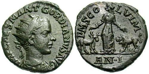  AE_ Empire romain (27BC-395) Bronze Gordien III(225-244)