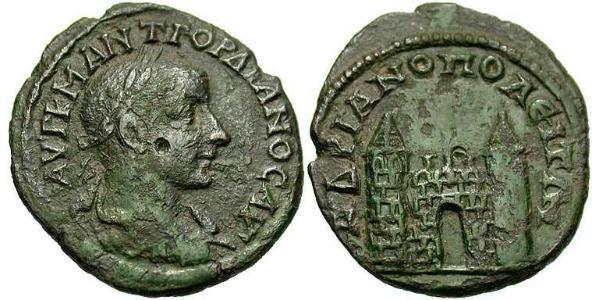  AE_ Empire romain (27BC-395) Bronze Gordien III(225-244)