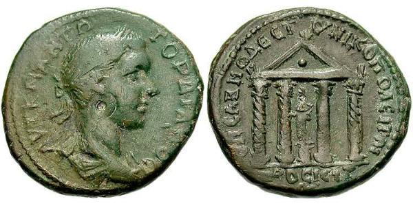  AE_ Roman Empire (27BC-395) Bronze Gordian III (225-244)