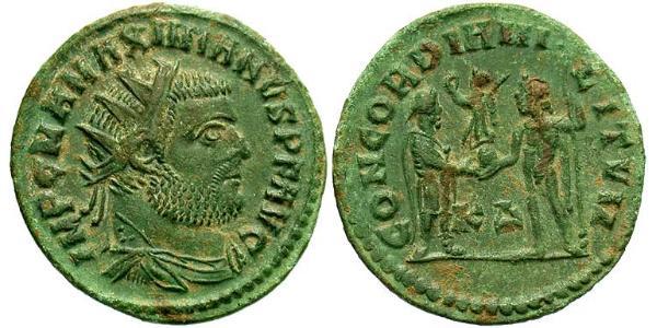  AE_ Roman Empire (27BC-395) Bronze Maximianus (250-310)