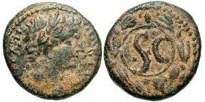  AE_ Imperio romano (27BC-395) Orichalcum Tiberio Claudio Nerón (42 BC-37)