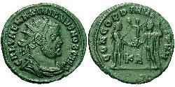  AE_ Римская империя (27BC-395) Бронза Галерий Максимиан (260-311)