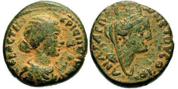  AE_ Римская империя (27BC-395) Бронза Брутия Криспина (164-187)