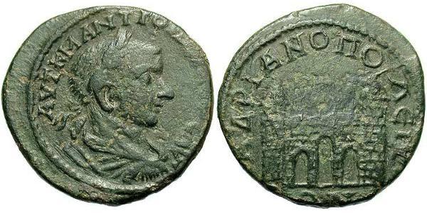  AE_ Римская империя (27BC-395) Бронза Гордиан III(225-244)