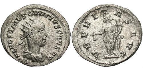  Antoniniano Imperio romano (27BC-395) Plata Hostiliano (230-251)