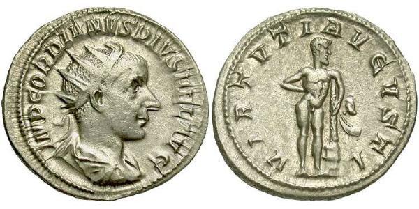  Antoninianus 羅馬帝國 銀 戈爾迪安三世(225-244)