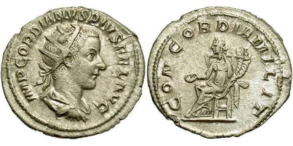  Antoninianus 羅馬帝國 銀 戈爾迪安三世(225-244)