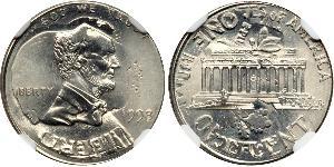  Cent Estados Unidos de América (1776 - ) Tin/Cobre/Zinc 