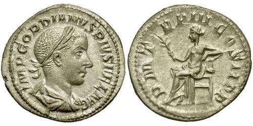  Denario Impero romano (27BC-395) Argento Gordiano III(225-244)