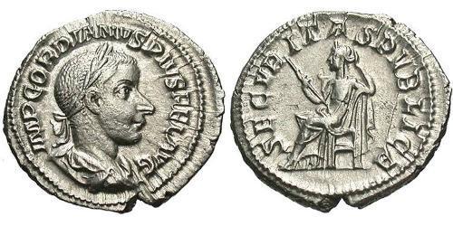  Denario Impero romano (27BC-395) Argento Gordiano III(225-244)