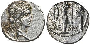  Denario República romana (509BC-27BC) Plata Julio César (100BC- 44 BC)