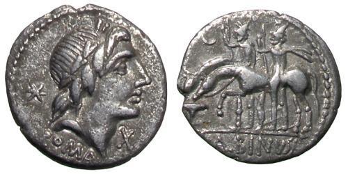  Denarius Roman Republic (509BC-27BC) Silver 