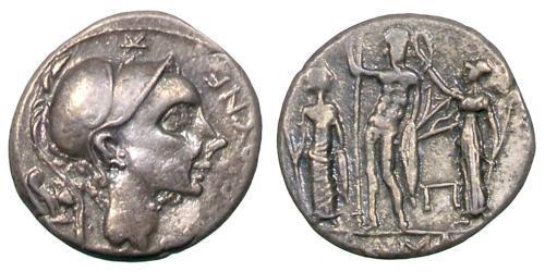  Denarius Roman Republic (509BC-27BC) Silver 