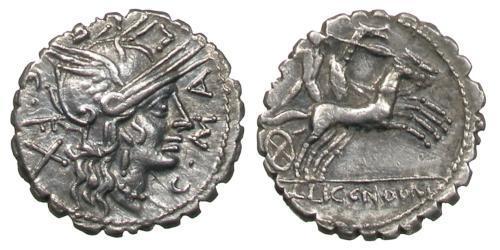  Denarius 罗马共和国 (509 BC - 27 BC) 銀 