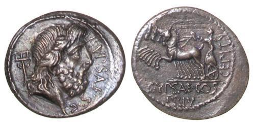  Denarius 罗马共和国 (509 BC - 27 BC) 銀 