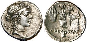  Denier République romaine (509BC-27BC) Argent Jules César (100BC- 44 BC)