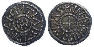  Dinar Kingdom of France (843-1791) Argent Charles II le Chauve (823-877)