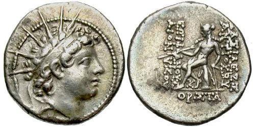  Drachm 塞琉古帝国 (312 BC - 63 BC) 銀 Antiochus VI Dionysus (148BC-138BC)
