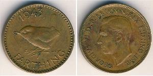  Farthing Feriind Kiningrik (1922-) Bronze George VI (1895-1952)