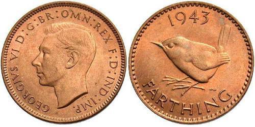  Farthing Feriind Kiningrik (1922-) Bronze George VI (1895-1952)