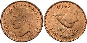  Farthing Regno Unito (1922-) Bronzo Giorgio VI (1895-1952)