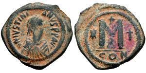  Follis Imperio bizantino (330-1453) Bronce Justiniano I (482-565)