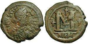  Follis Imperio bizantino (330-1453) Bronce Justiniano I (482-565)