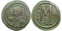  Follis Byzantine Empire (330-1453) Bronze Justinian I (482-565)