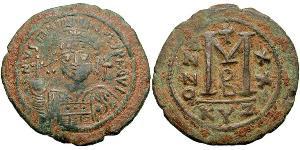  Follis Byzantine Empire (330-1453) Bronze Justinian I (482-565)