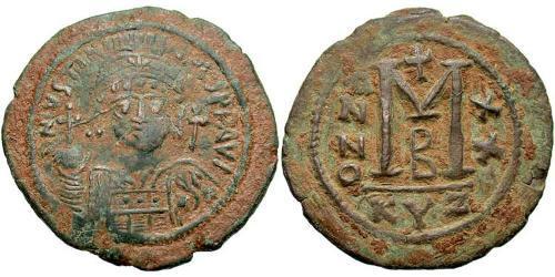  Follis Byzantine Empire (330-1453) Bronze Justinian I (482-565)