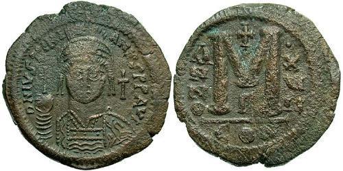  Follis Byzantine Empire (330-1453) Bronze Justinian I (482-565)