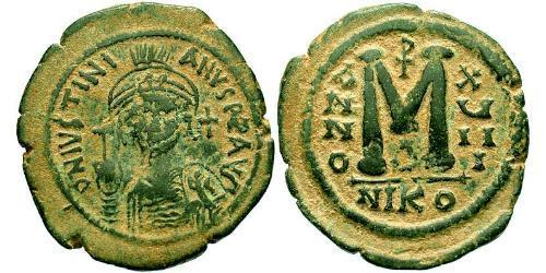  Follis Byzantine Empire (330-1453) Bronze Justinian I (482-565)