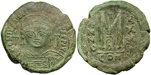  Follis Byzantine Empire (330-1453) Bronze Justinian I (482-565)