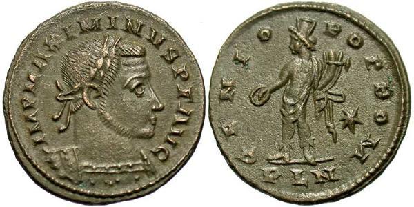  Follis Empire romain (27BC-395) Bronze Maximin II (270 - 313)
