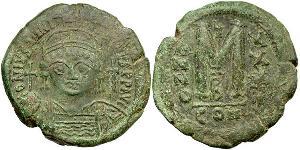  Follis Impero bizantino (330-1453) Bronzo Giustiniano I (482-565)