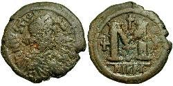  Follis 拜占庭帝国 青铜 查士丁尼一世
