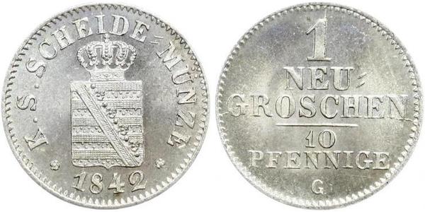  Grosh / 10 Pfennig Kingdom of Saxony (1806 - 1918)  Frederick Augustus II of Saxony