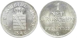  Grosh / 10 Pfennig Reino de Sajonia (1806 - 1918)  Federico Augusto II de Sajonia