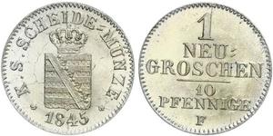  Grosh / 10 Pfennig Reino de Sajonia (1806 - 1918)  Federico Augusto II de Sajonia