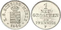  Grosh / 10 Pfennig Royaume de Saxe (1806 - 1918)  Frédéric-Auguste II de Saxe