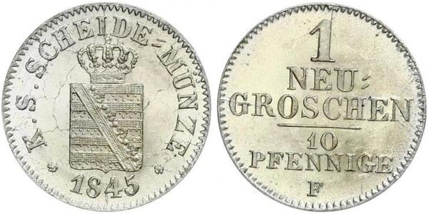  Grosh / 10 Pfennig 萨克森王国 (1806 - 1918)  弗里德里希·奥古斯特二世