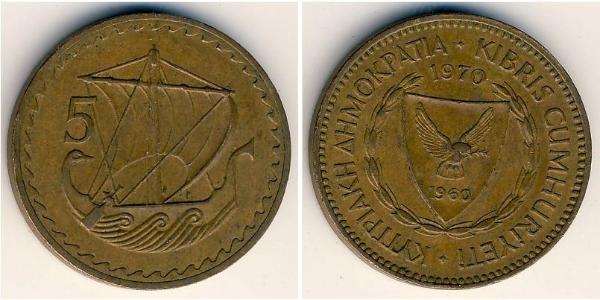  Mill Republic of Cyprus (1960 - ) Bronze 