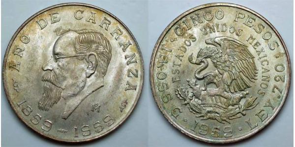  Peso Messico Argento 