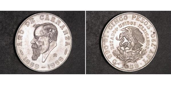  Peso Mexico Silver 